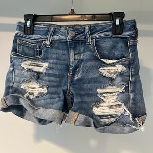 American Eagle High Waisted Next Level Stretch Jean Shorts